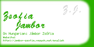 zsofia jambor business card
